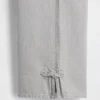 Jeans baggy taille basse pour enfant avec nœuds et ourlet fendu