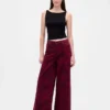Jeans baggy à taille mi-haute et imprimé floral