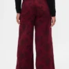Jeans baggy à taille mi-haute et imprimé floral