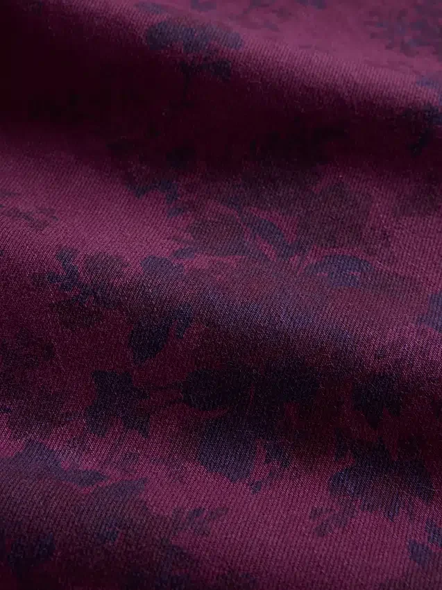 Jeans baggy à taille mi-haute et imprimé floral
