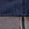 Jeans baggy à taille mi-haute et revers métallisés