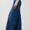 Jeans baggy taille mi-haute, ultra-doux et aux coutures discrètes