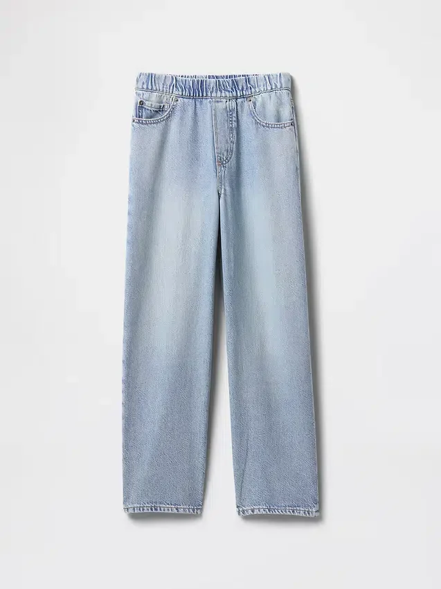 Jeans baggy ultra-doux à enfiler pour enfants
