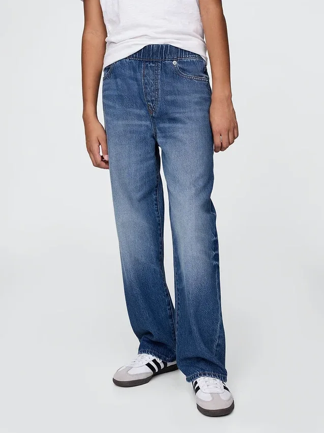 Jeans baggy ultra-doux à enfiler pour enfants