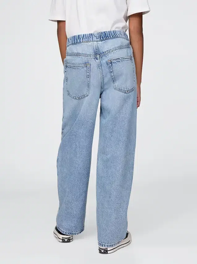 Jeans baggy ultra-doux à enfiler pour enfants