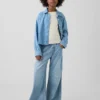 Jeans baggy ultra-doux à taille basse pour enfants