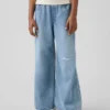 Jeans baggy ultra-doux à taille basse pour enfants