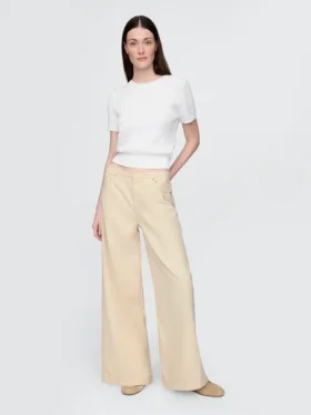 Jeans baggy ultra-doux à taille mi-haute