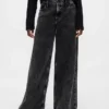 Jeans baggy ultra-doux à taille mi-haute