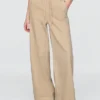 Jeans baggy ultra-doux à taille mi-haute