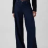 Jeans baggy ultra-doux à taille mi-haute