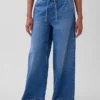 Jeans baggy ultra-doux à taille mi-haute