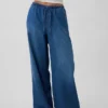 Jeans baggy ultra-doux à taille mi-haute