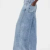 Jeans baggy ultra-doux à taille mi-haute