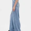Jeans baggy ultra-doux à taille mi-haute