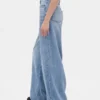 Jeans baggy ultra-doux à taille mi-haute