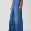 Jeans baggy ultra-doux à taille mi-haute