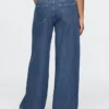Jeans baggy ultra-doux à taille mi-haute