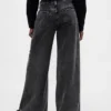 Jeans baggy ultra-doux à taille mi-haute