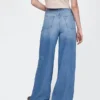 Jeans baggy ultra-doux à taille mi-haute