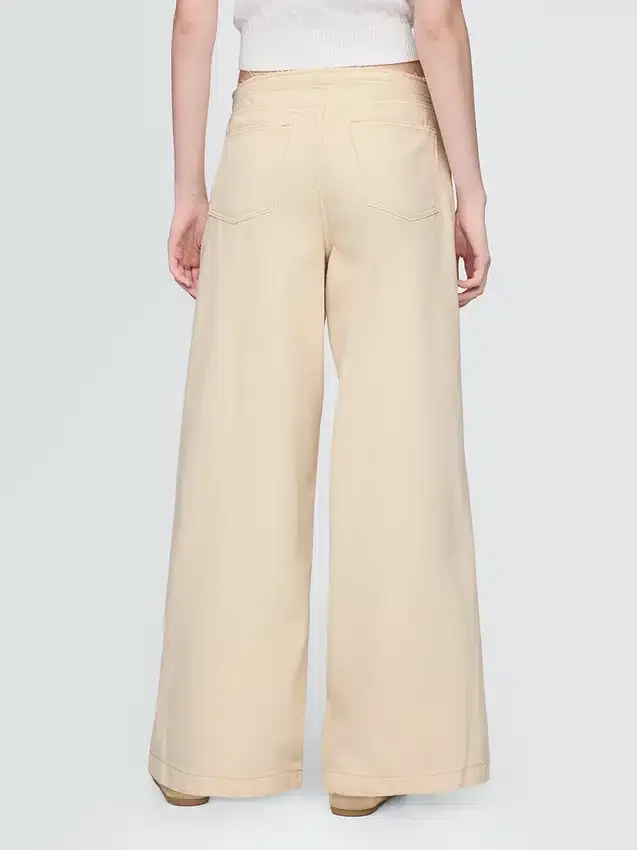 Jeans baggy ultra-doux à taille mi-haute