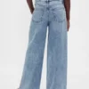 Jeans baggy ultra-doux à taille mi-haute