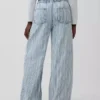 Jeans baggy ultra-doux à taille mi-haute