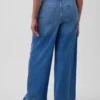 Jeans baggy ultra-doux à taille mi-haute