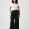 Jeans baggy ultra-doux à taille mi-haute