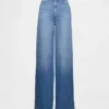 Jeans baggy ultra-doux à taille mi-haute