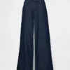 Jeans baggy ultra-doux à taille mi-haute