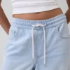 Jeans baggy ultra-doux à taille mi-haute
