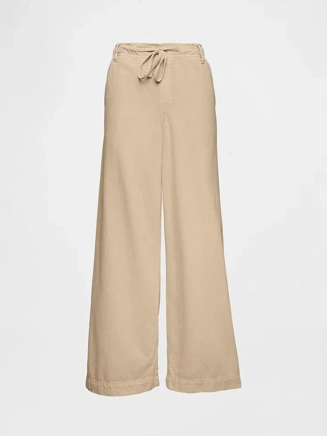 Jeans baggy ultra-doux à taille mi-haute