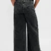 Jeans baggy ultra-doux à taille mi-haute