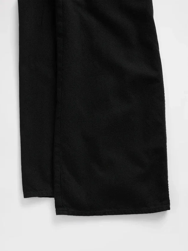 Jeans baggy ultra-doux à taille mi-haute