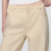Jeans baggy ultra-doux à taille mi-haute