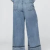 Jeans baggy ultra-doux à taille mi-haute