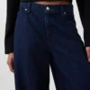 Jeans baggy ultra-doux à taille mi-haute