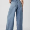 Jeans baggy ultra-doux à taille mi-haute
