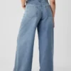 Jeans baggy ultra-doux à taille mi-haute