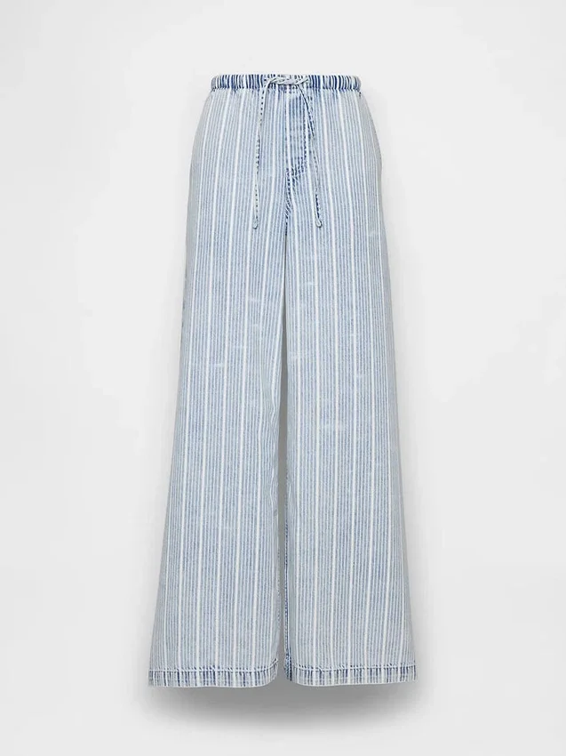 Jeans baggy ultra-doux à taille mi-haute
