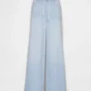 Jeans baggy ultra-doux à taille mi-haute