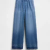 Jeans baggy ultra-doux à taille mi-haute
