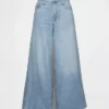 Jeans baggy ultra-doux à taille mi-haute