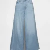 Jeans baggy ultra-doux à taille mi-haute