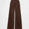 Jeans baggy ultra-doux à taille mi-haute