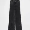 Jeans baggy ultra-doux à taille mi-haute