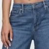 Jeans baggy ultra-doux à taille mi-haute