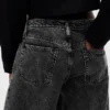 Jeans baggy ultra-doux à taille mi-haute