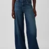 Jeans baggy ultra-doux à taille mi-haute et boucle
